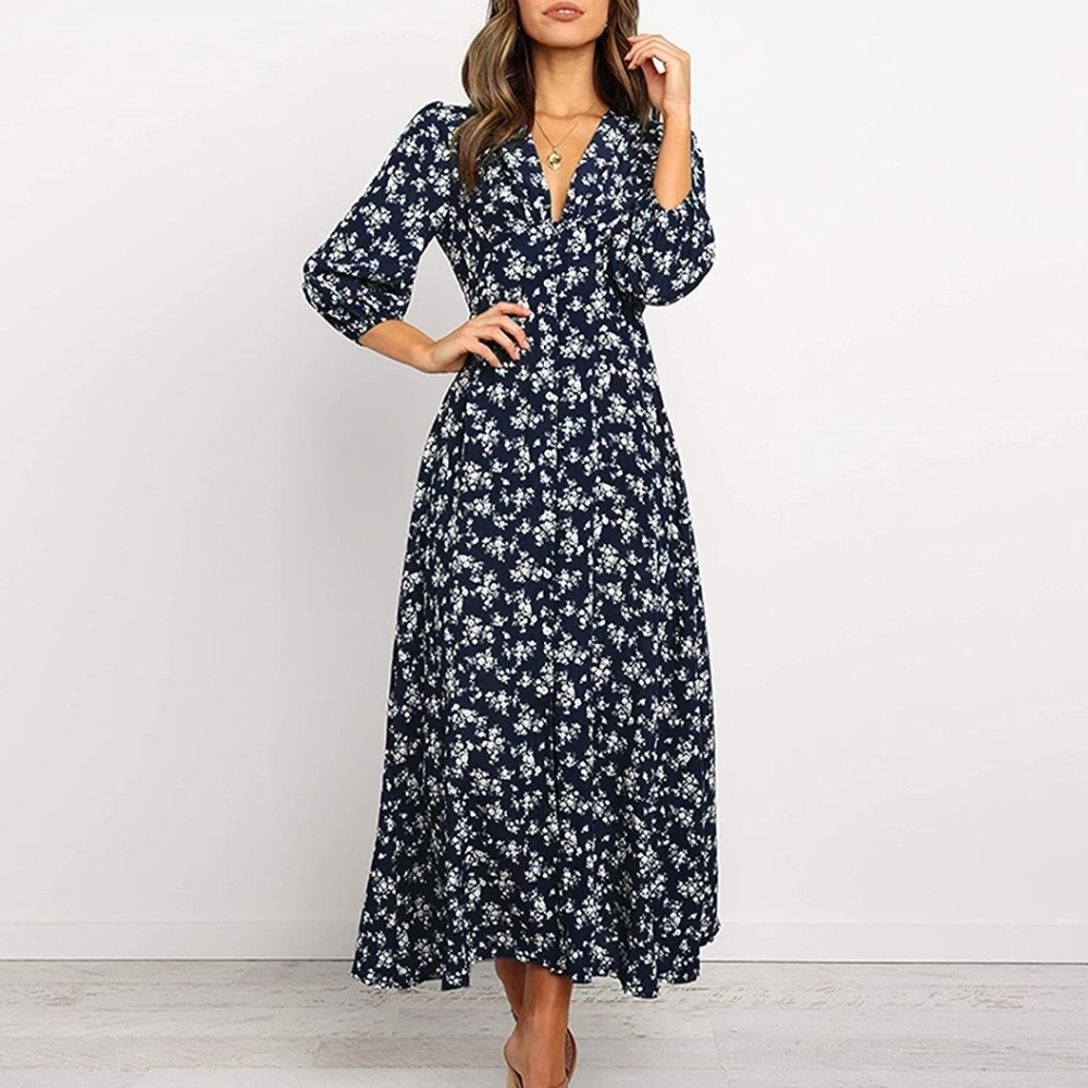 Weiliru Fashion V-Neck Chiffon Dresses Empire Waist Dress XL=Size 10 NWOT